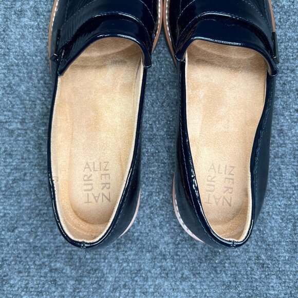 Naturalizer Adaline Loafers Womens Size 10 Dark Blue Patent Leather Slip On Shoe - Picture 9 of 12